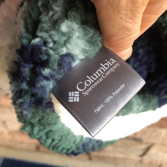 Columbia blue green plaid Sherpa Plush Throw - Picture 7 of 7